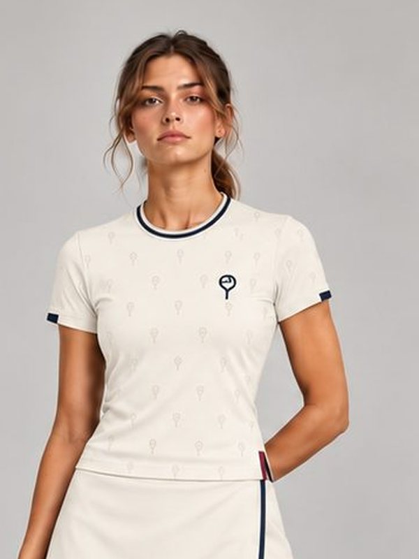 Women's crew tee and skort, Ivory